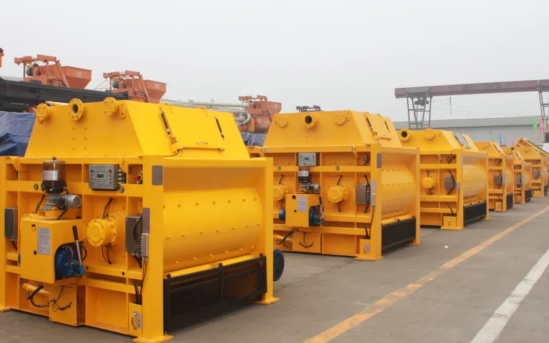 Twin Shaft Concrete Mixer